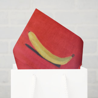 Banana with red Background Tissue Paper