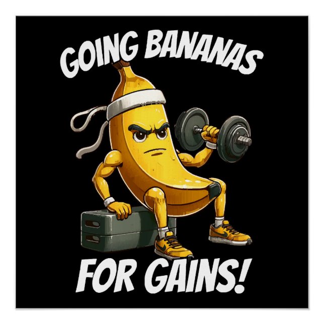 banana working out poster (Front)