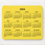 Banana Yellow 2024 Calendar Mouse Pad
