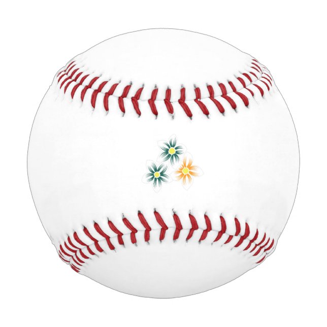 Banana Yellow, Dark Blue Green, decorative Baseball (Front)