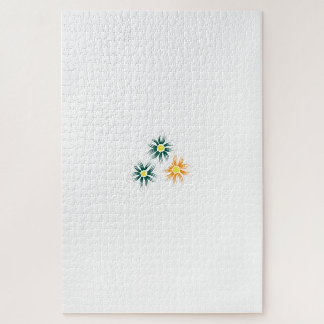 Banana Yellow, Dark Blue Green, decorative Jigsaw Puzzle (Vertical)