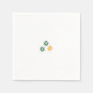 Banana Yellow, Dark Blue Green, decorative Napkins