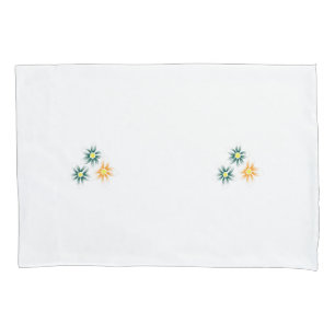 Banana Yellow, Dark Blue Green, decorative Pillow Case