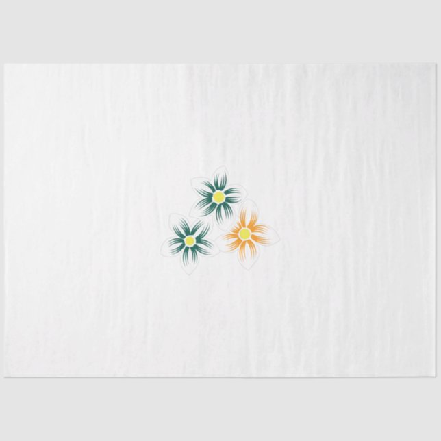 Banana Yellow, Dark Blue Green, decorative Tissue Paper (Front)