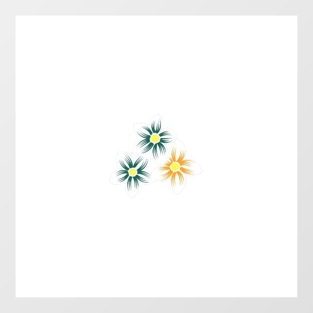 Banana Yellow, Dark Blue Green, decorative Window Cling (Sheet)
