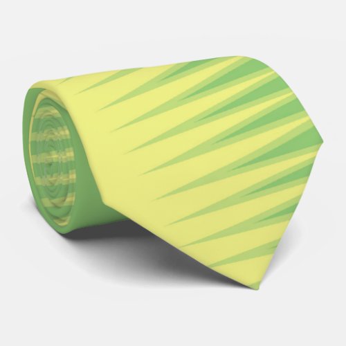 Banana Yellow Lime Green Stripes Neck Tie