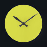 Banana Yellow Round Clock<br><div class="desc">Banana Yellow solid color Wall Clock by Gerson Ramos.</div>