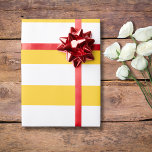 Banana Yellow White Wide Horizontal Striped Wrapping Paper<br><div class="desc">Banana Yellow and White Wide Horizontal Striped Wrapping Paper</div>