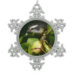 Bananaquit Bird Eating Tropical Photography Snowflake Pewter Christmas Ornament