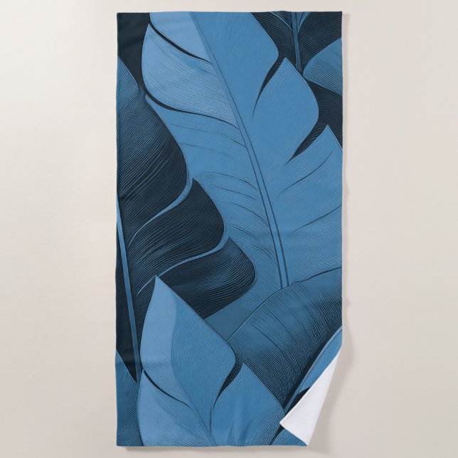 Bananarama Hawaiian Banana Leaves Beach Towel (Front)