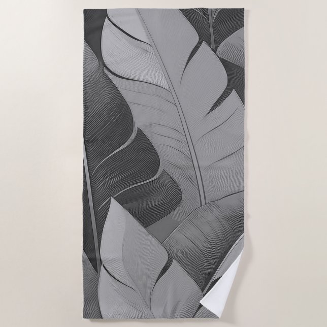 Bananarama Hawaiian Banana Leaves Beach Towel (Front)