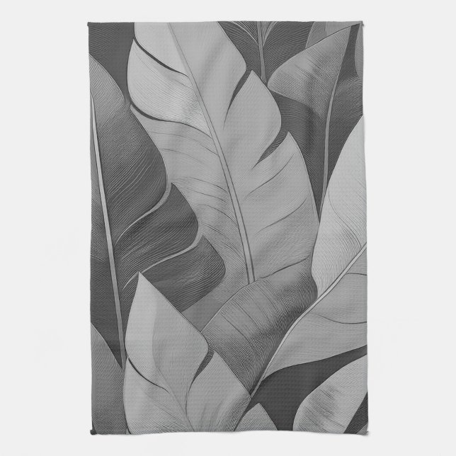 Bananarama Hawaiian Banana Leaves Kitchen Towel (Vertical)
