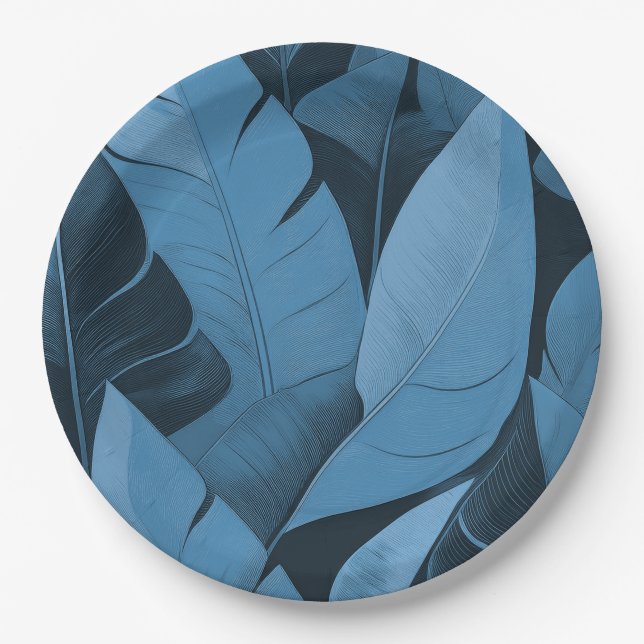 Bananarama Hawaiian Banana Leaves Paper Plates (Front)