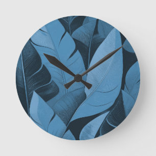 Bananarama Hawaiian Banana Leaves Round Clock