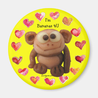 Bananas 4 U Love Monkey Personalized Magnets