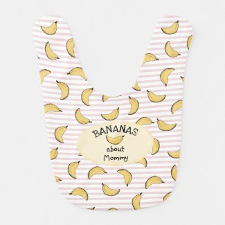 Bananas about Mommy Pink and White Stripes Banana