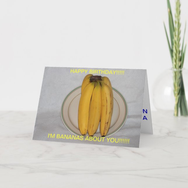 BANANAS ABOUT YOU BIRTHDAY CARD (Front)