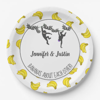 Bananas About You Jack and Jill Wedding Shower Paper Plates
