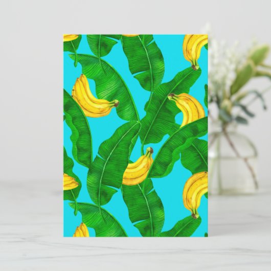 Bananas and leaves watercolor design (Standing Front)