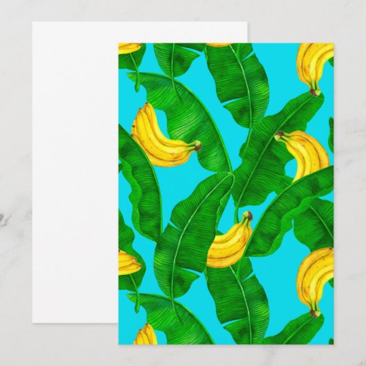 Bananas and leaves watercolor design (Front/Back)