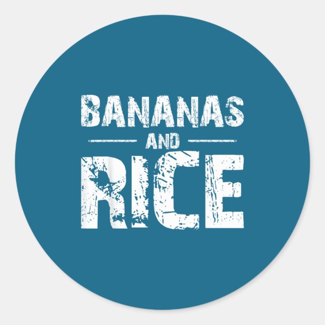 Bananas and rice  classic round sticker (Front)