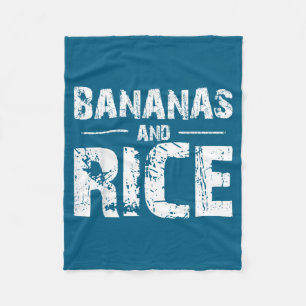 Bananas and rice  fleece blanket