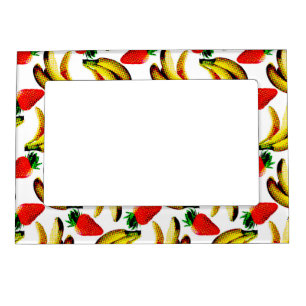 Bananas And Strawberries Magnetic Picture Frame