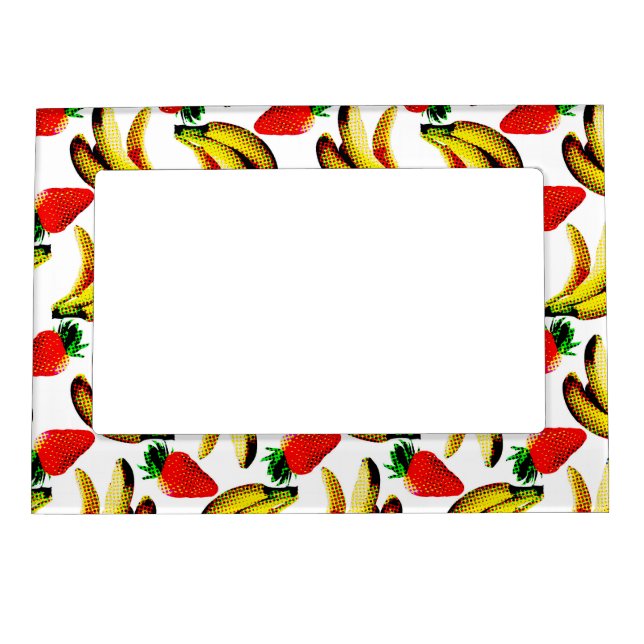 Bananas And Strawberries Magnetic Picture Frame (Front)
