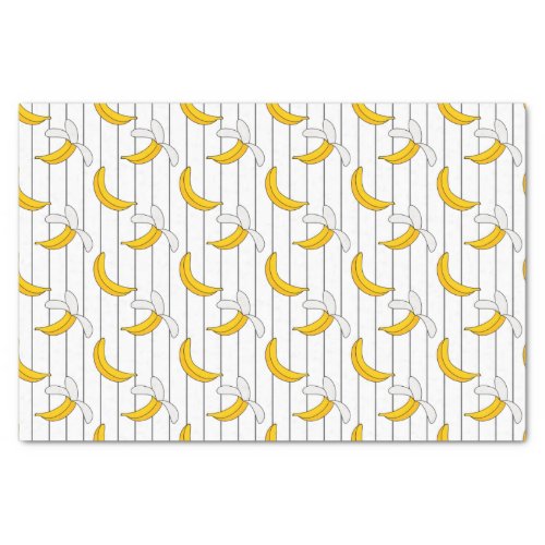 Bananas and Stripes Print Pattern Tissue Paper