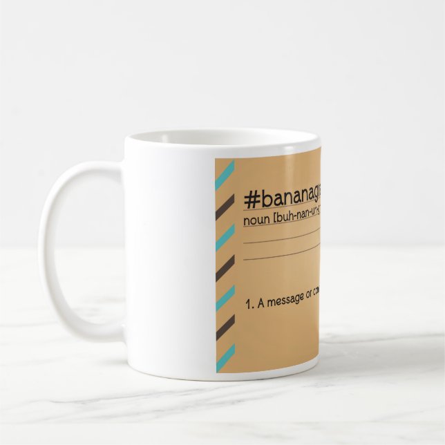 BANANAS #bananagram Envelope Mug (Left)