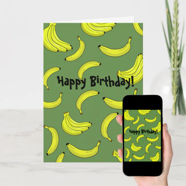 Bananas Birthday Card Zazzle