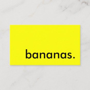 Bananas. Business Card by identica at Zazzle