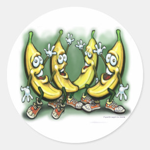 Bananas Classic Round Sticker