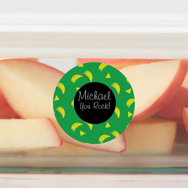 Bananas Food Mix Lunch Box Labels (Affixed)