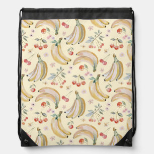 Bananas for Cherries Drawstring Bag