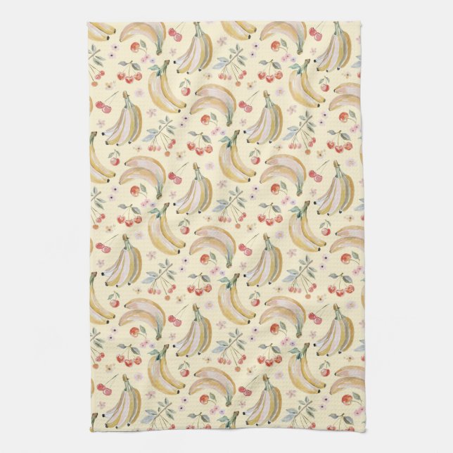 Bananas for Cherries Kitchen Towel (Vertical)
