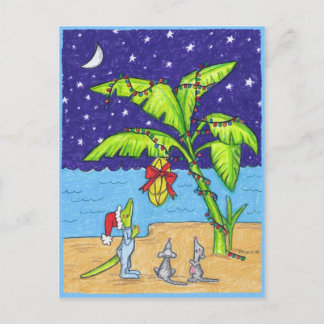 Bananas for Christmas postcard