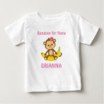 Bananas For Nana Custom Baby Fine Jersey T-shirt at Zazzle
