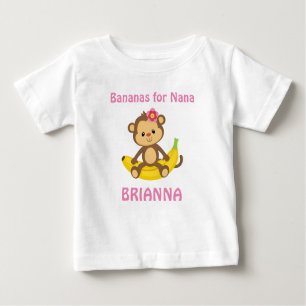 Bananas for Nana Custom Baby Fine Jersey T-Shirt