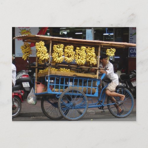 Bananas for sale postcard