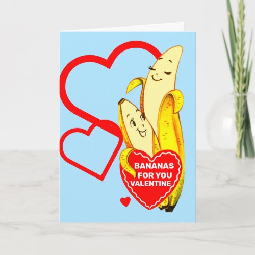 BANANAS FOR YOU VALENTINE HOLIDAY CARD