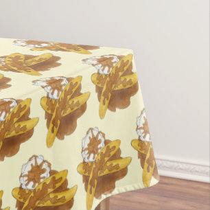 Bananas Foster Retro Dinner Party Dessert Food Tablecloth