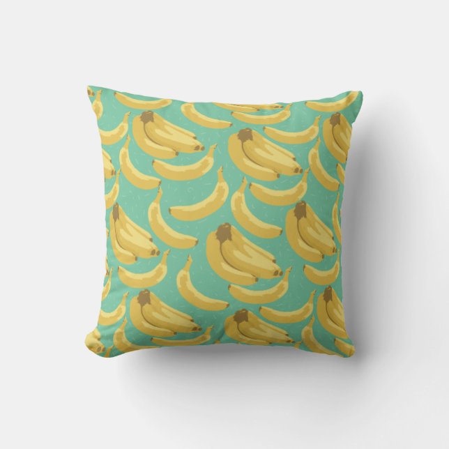 bananas fun throw pillow (Front)