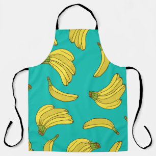 Bananas hand drawn seamless pattern. Sketch illust Apron
