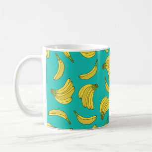Bananas hand drawn seamless pattern. Sketch illust Coffee Mug