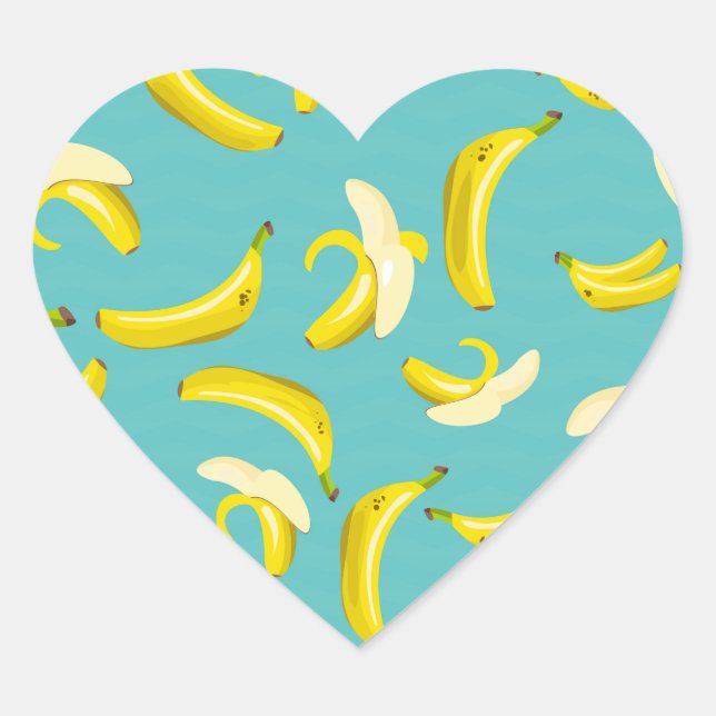 Bananas Heart Sticker (Front)