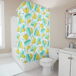 Bananas Memphis Shower Curtain