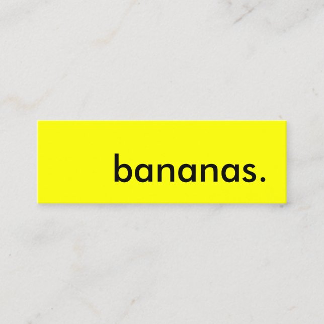 bananas. mini business card (Front)