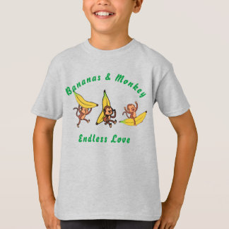 Bananas & Monkey Endless Love  T-Shirt