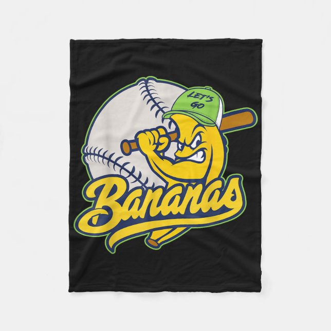 Bananas Nickname Personalized Last Name Apparel Fr Fleece Blanket (Front)